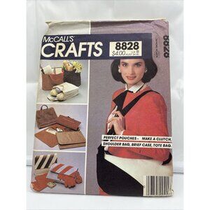 McCall's 8828 Pouch Bag Clutch Brief Case Tote Crafts Sewing Pattern Uncut 1983